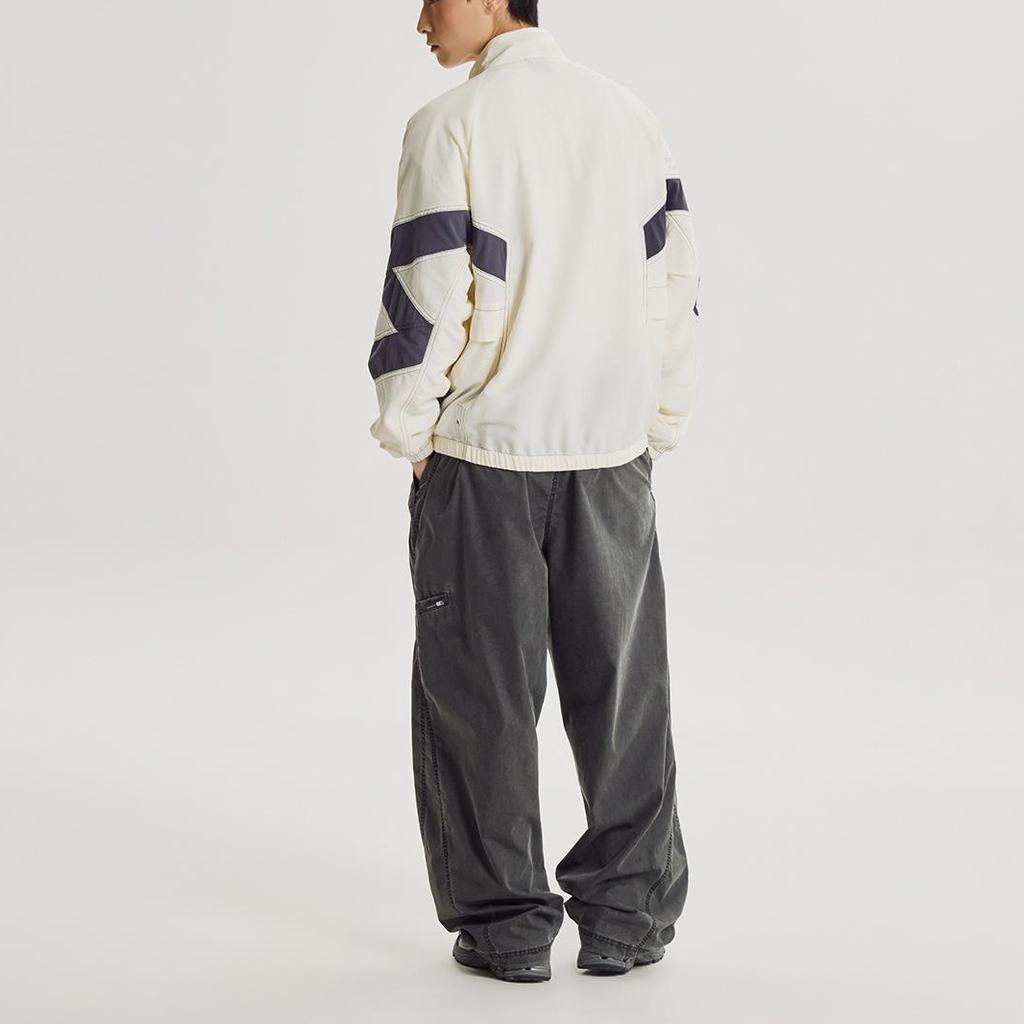 Men's New Balance Jackets Unisex Ivory Stand Collar Moderate