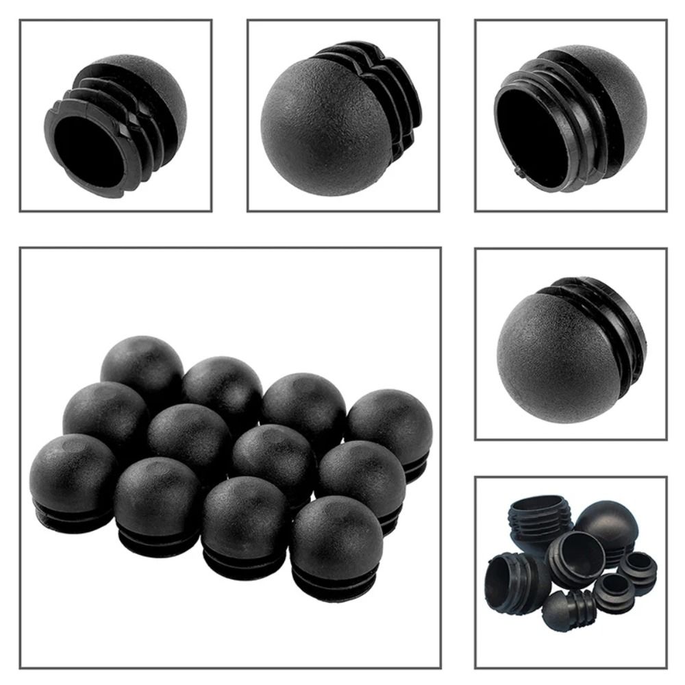 12 Pcs Black Furniture Feet Plug Plastic Table Chair Leg Tube Plugs New Floor Protector
