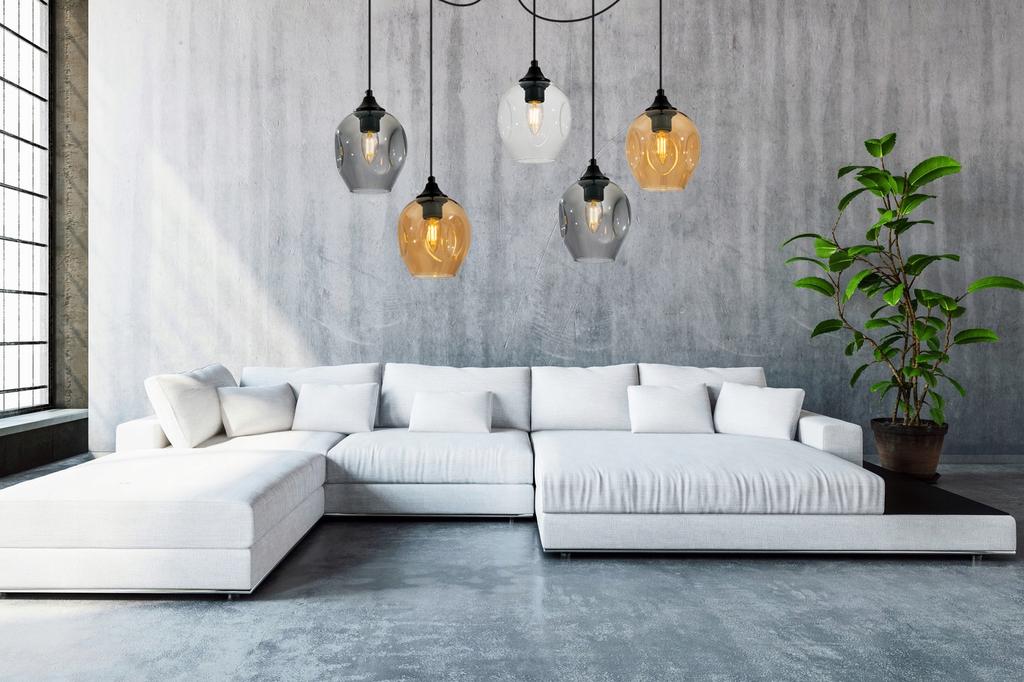 MODERN GLASS SPIDER CEILING HANGING LAMP