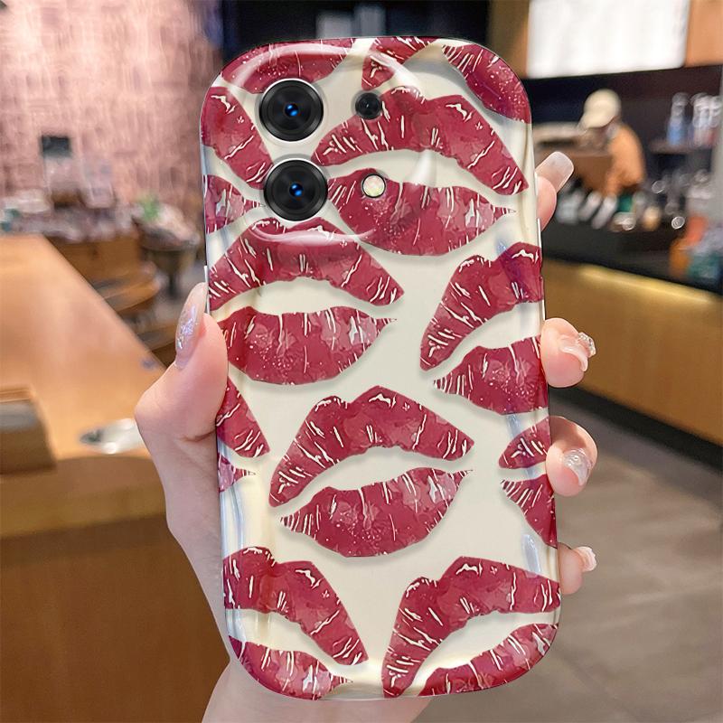 Red Lips Wave Case for Xiaomi Redmi Note 14 13 12 11 10 Pro Plus 5G 9 14C 13C 4G 12C 10C 10S A2 A1 Shockproof Silicone Cover
