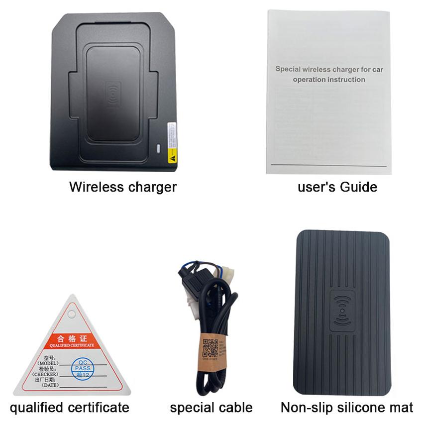 

Для Volkswagen T-Cross 2019 2020 2021 2025 автомобильное беспроводное зарядное устройство QI 15 Вт быстрая зарядная пластина держатель телефона беспроводное зарядное устройство для телефона