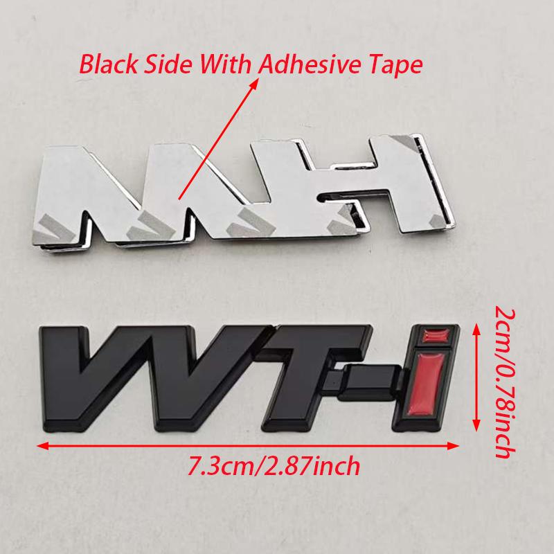 3D Metal VVTI Emblem Rear Trunk Car Sticker Fender Badge Decal For TOYOTA VVT-i Camry COROLLA YARiS Rav4 PRIUS Auto Accessories