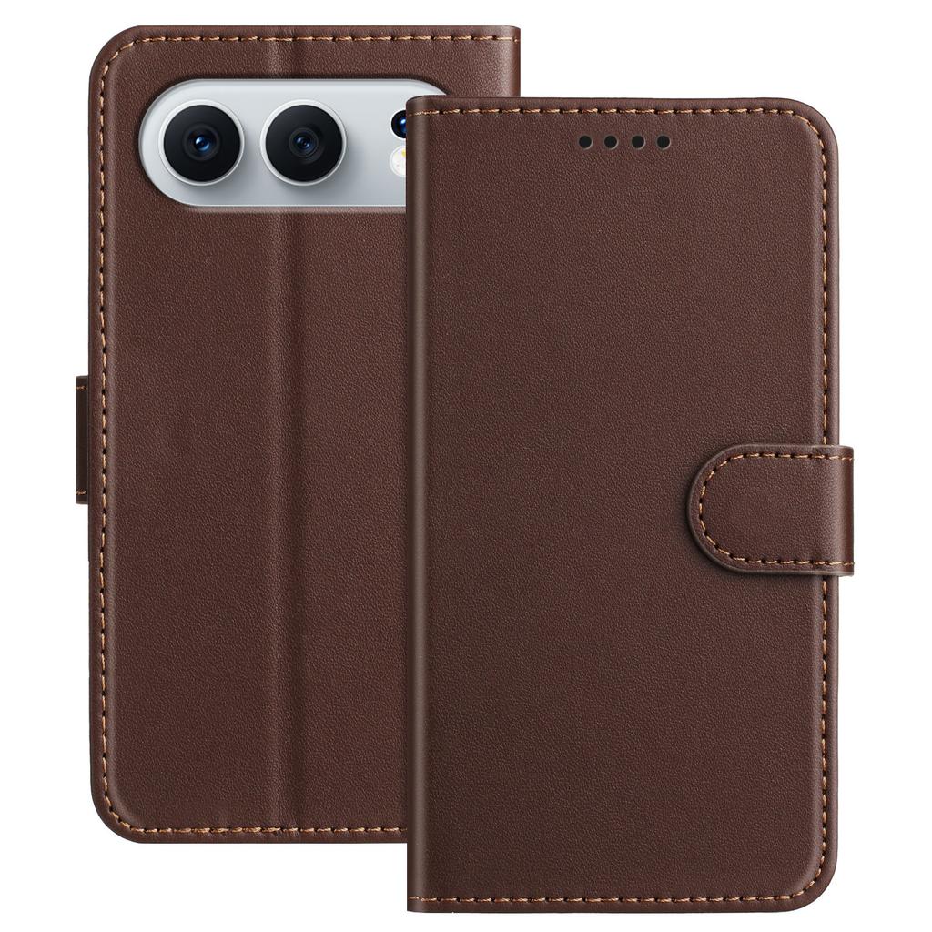 For Honor 500 5G Leather Case Wallet Stand Solid Color Anti Drop Phone Cover