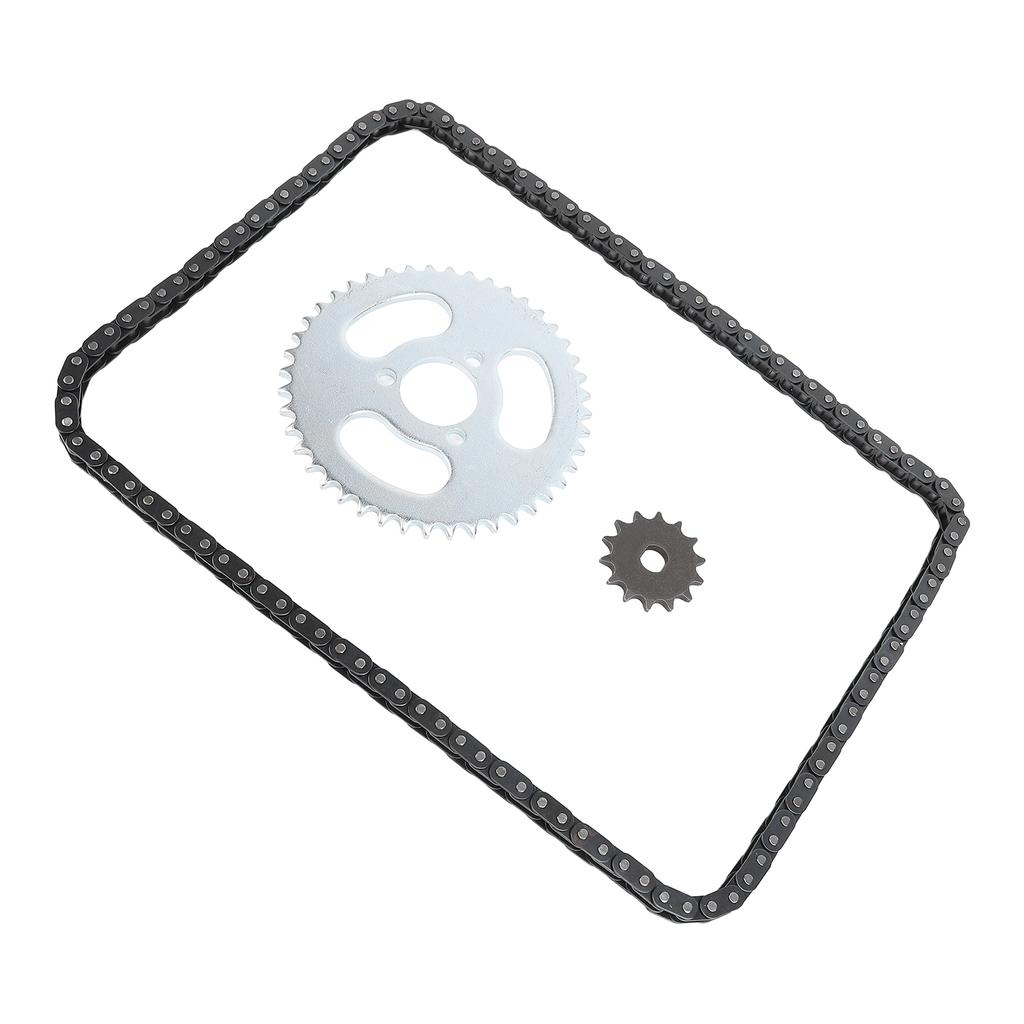 T8F Chain Sprocket Kit Steel 14T Front Sprocket 44T 3 Hole Rear Sprocket Set with 120 Links Chain Fo