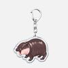 Funny Baby Hippo Cute Keychains Keyring for Accessories Bag Moo Deng Meme Pendant Keyring Jewelry Fans Gifts