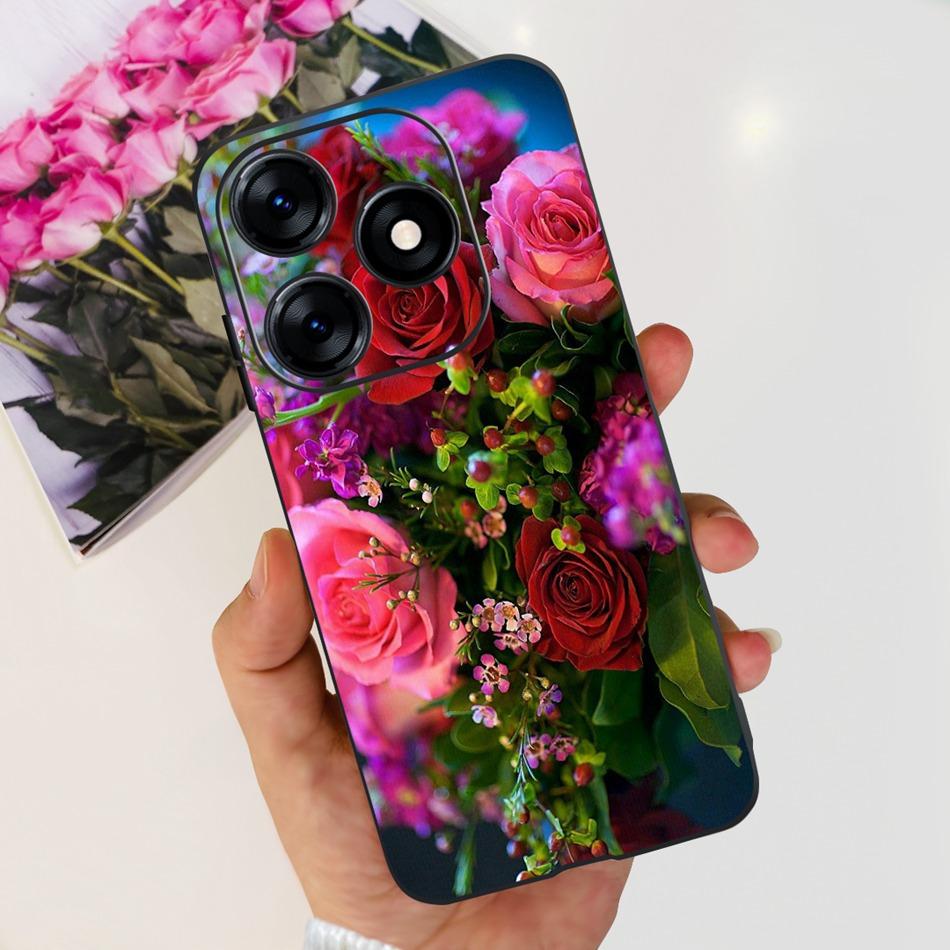 Phone Case For Tecno Spark 10 10C 2023 Fashion Flower Cat Butterfly Soft Silicone TPU Cases For Tecno Spark10 Spark10c KI5q KI5k