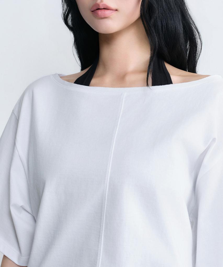 MUSINSA STANDARD WOMAN Women'S Relaxed Off-Shoulder T-Shirt [White]