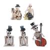 Halloween Cartoon Skull Figurine - Secret Room Haunted House Funny Atmosphere Skull Head Resin Decoration Item