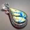 Labradorite Gemstone Handmade 925 Sterling Silver Jewelry Pendant 2.17" AH-859