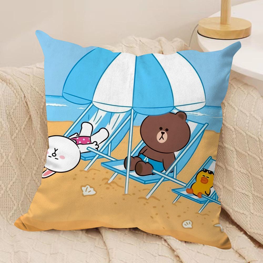 KINGDOM LLINE FFriends Cushion Cover Silky Short Plush Invisible Zipper Dustproof Sofa Pillow Case For Home Decor