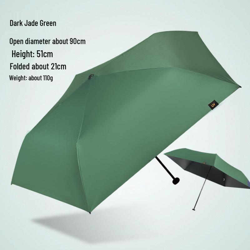 

Honta Carbon Fiber Ultralight Sun Umbrella: Black Glue Anti-UV, Rain or Shine, Dual-Use, Three-Fold Parasol.