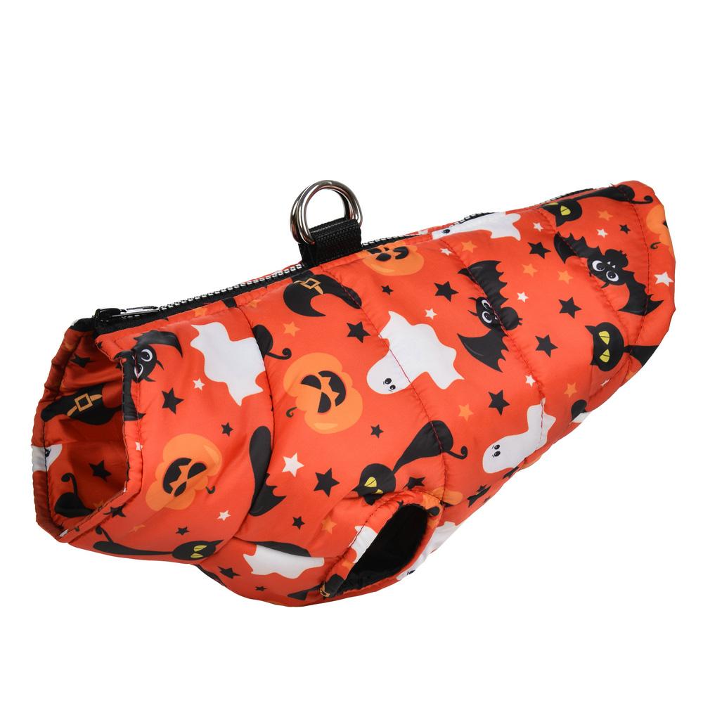 

Halloween Pet Jacket For Small Medium Dogs Cats Cobweb Print Winter Outdoor Waterproof Warm Puppy Clothes Yorkshire Pet Outfits S