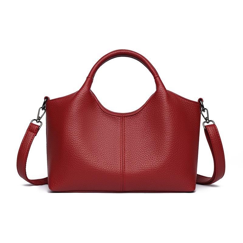 New handbag bag women's fashion light luxury texture large capacity messenger bag soft leather simple temperament shoulder bag