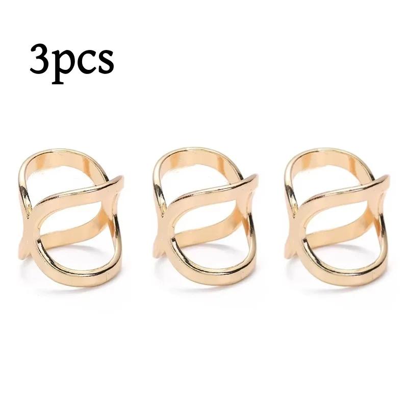 3pcs Fashion Cross Scarf Clip X Shape Metal Brooches For Women Hollow Bow Scarves Buckle Holder Shawls Jewelry Clothing Accessor