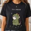Dinosaur Mouse Graphic Tee, Kawaii Animal Shirt, Cozy Gildan Unisex T-Shirt