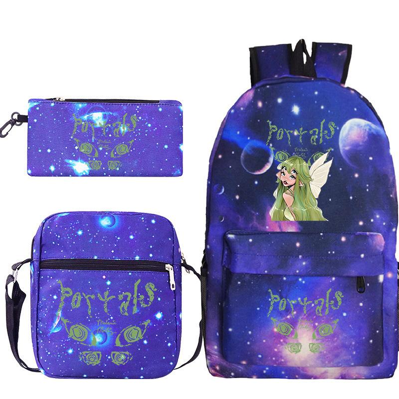 Popular Singer Peripheral Backpack Pencil Case Student Schoolbag Three-piece Set