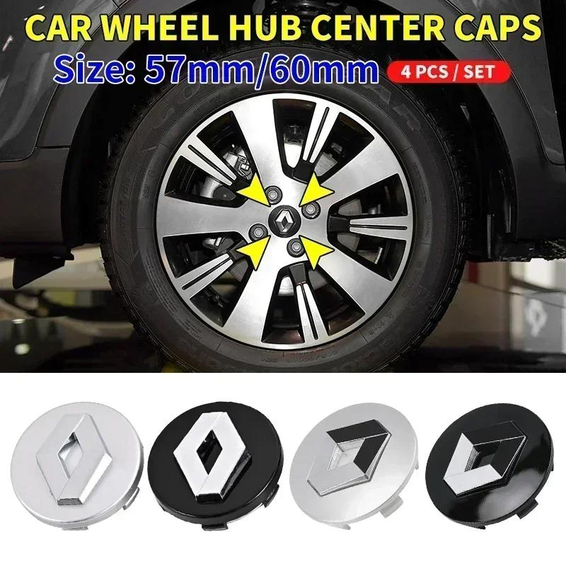 Voor Renault Koleos Captur Kadjar Megane Clio Twingo Scenic 4 STUKS 57mm 60mm Auto Naafdoppen Wiel Center Kapjes Naafdoppen Decoratie
