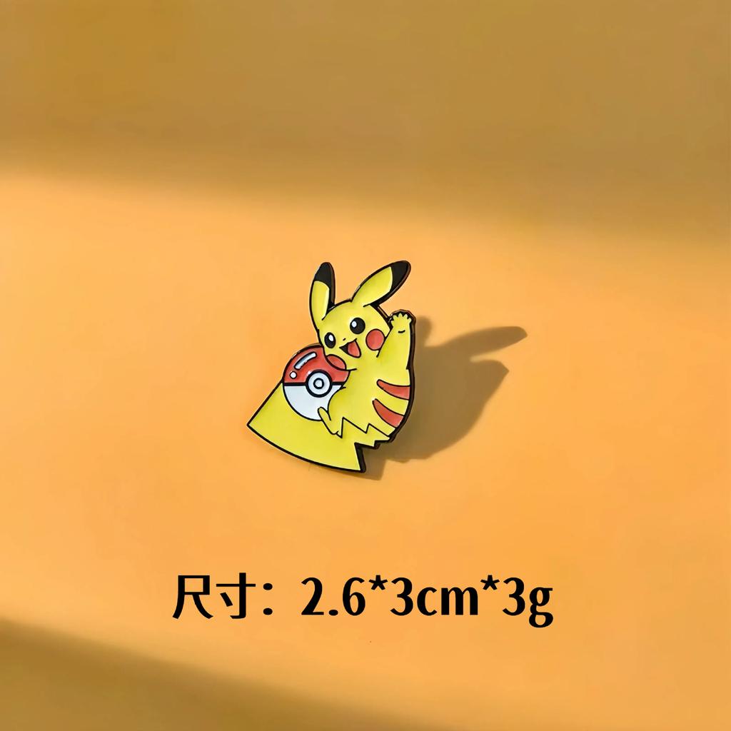 High Quality NEW HOT Pok Mon Pok Mon Brooch Pikachu Metal Badge Anime Cartoon Clothes Pencil Case Backpack Decoration Accessories