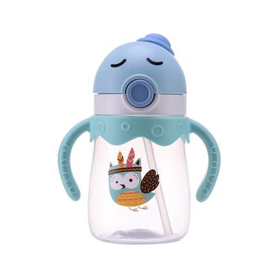 Kleinkind Baby Kind Säugling Fütterung Trinkwasser Strohhalm Flasche 350ml Becher