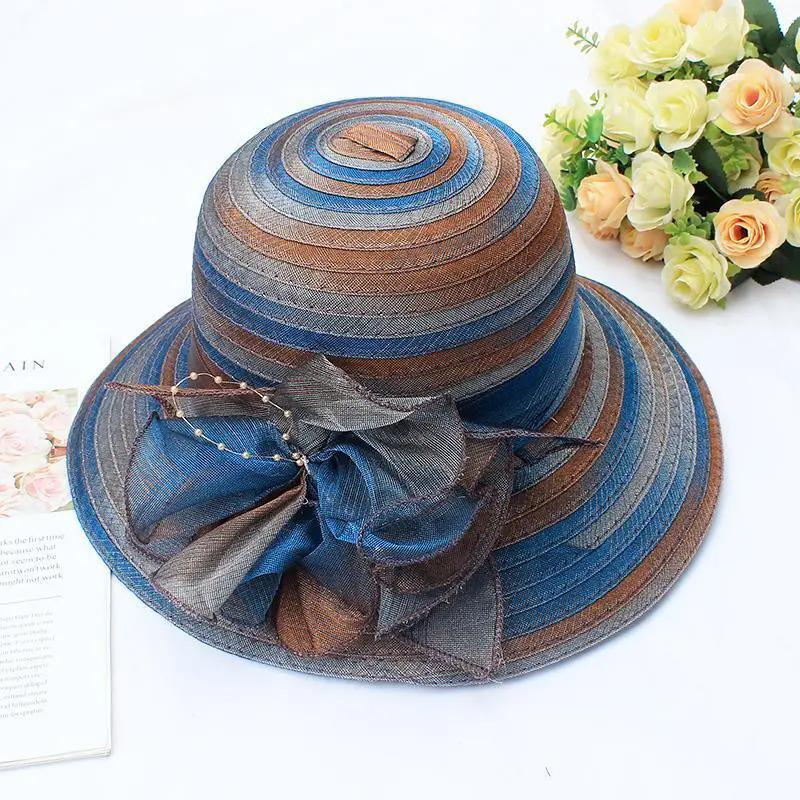 WTEMPO Damen Sonnenhüte, einfarbig, lässig, vielseitig, atmungsaktiv, Sommer, breite Krempe, Outdoor-Reisen, ausgehöhlte Hüte