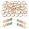 100 Stück 5 Stile Hohlrahmen Umwickelte Perlen CCB Mehrform Perlenverbinderringe für Schmuckherstellung DIY Armband Halskette Zubehör