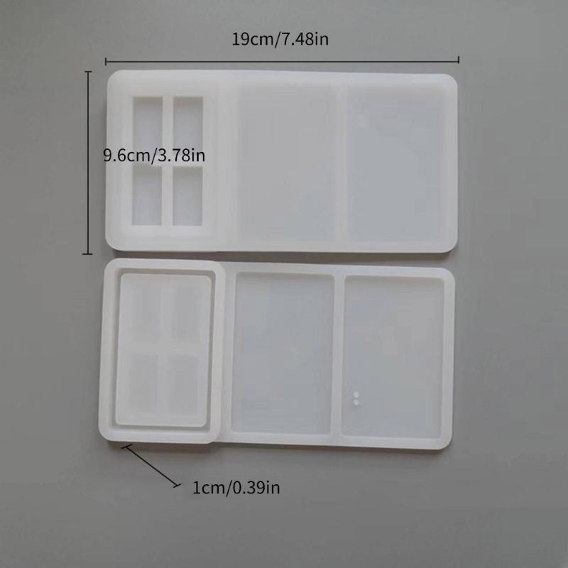 DIY High Definition Transparent Moulds Flowing Sand Goo Card Brick Silicone Mold Unique Decorations Making Resin Mold