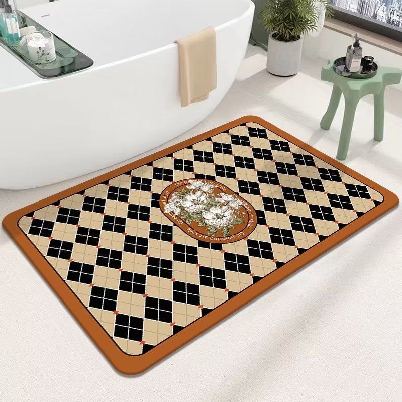 Diatom Mud Soft Floor Mat Entrance Shower Absorbent Floor Mat Non-slip
