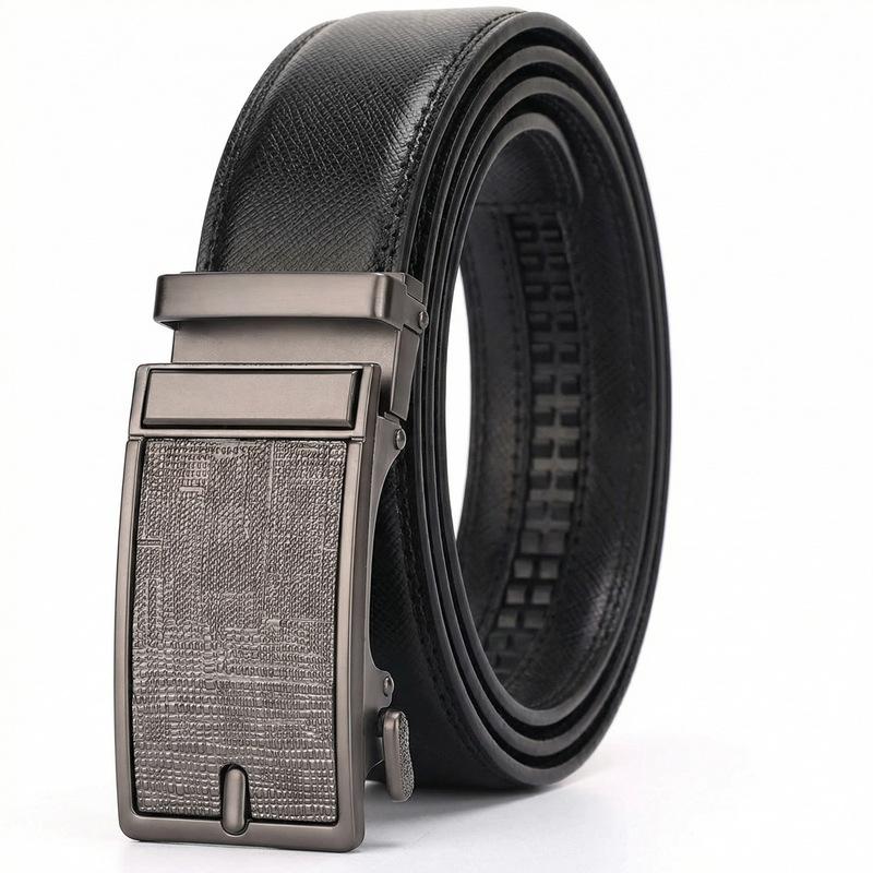 Men'S Automatic Buckle Cowhide Belt Men'S High-End High-End Versatile Belt Youth Belt