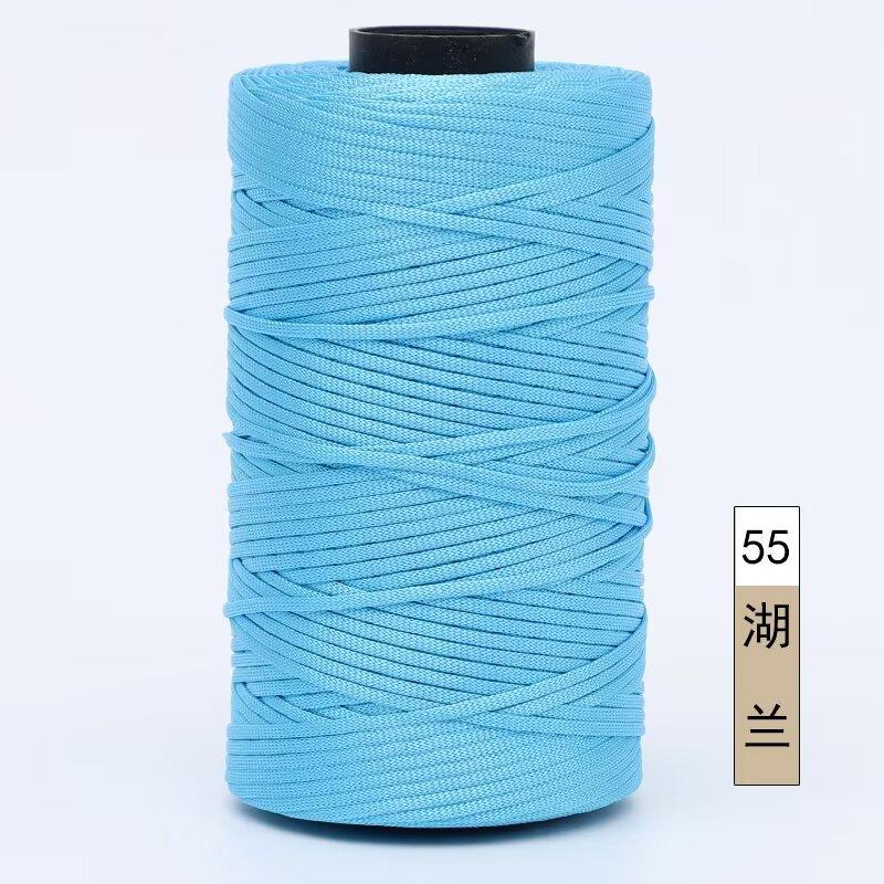 Mercerized Cotton And Linen Flat Belt Thread Light Body Ice Silk Thread Hand Crocheted Diy Hook Bag Hat Seat Cushion Hollow Thread