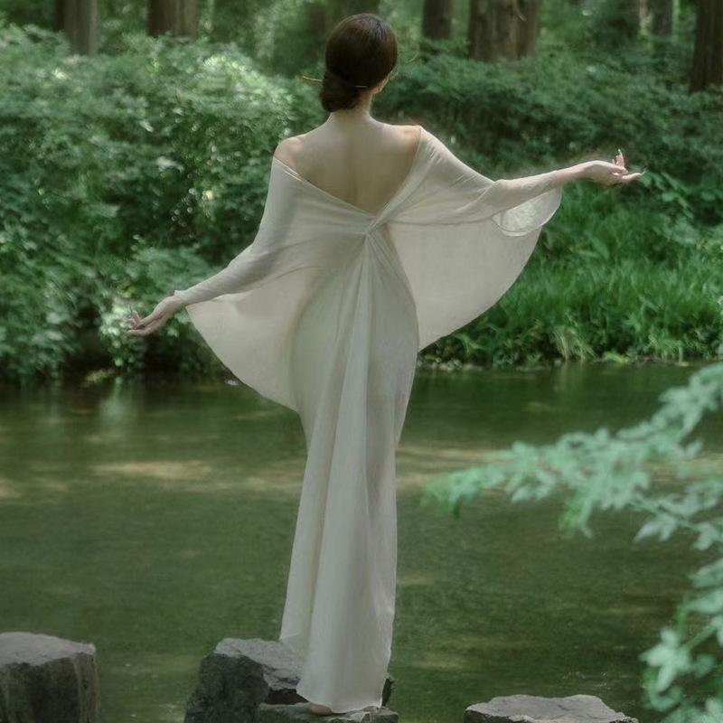 Letní volný střih Hanfu šaty pro ženy inspirované zenem