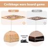 Cribbage Wars Board Game,2025 Wooden Cribbage Board Game Set Traps Cribbage Games Classic Board Game Night Bar Games for Families