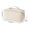Portable Travel Cosmetic Bag PU Leather Makeup Bag Large Capacity Cosmetic Bag Organizer Toiletry Bags with Handle and
