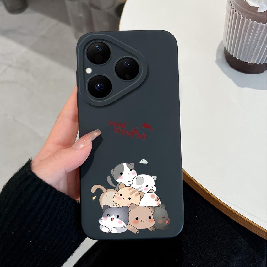 Phone Case For Huawei Pura 80 Pro Nova Y70 Y90 Y61 Y72 4E 5T 6 7 8 9 SE Cute Owl Pattern Soft Silicone Anti Drop Protective Back Cover For Huawei Capa