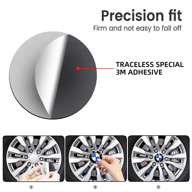 For BMW E30 E38 E39 E46 E60 E61 E90 X1 X3 X4 X5 X6 E70 E83 X5 F10 F30 F32 4pcs 56mm 65mm Car Wheel Center Hub Cap Stickers
