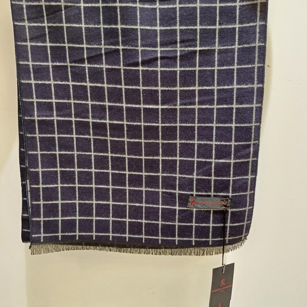 Men's Rayon Blend Check Navy Muffler RO4C052 _New Core Ilsan Branch