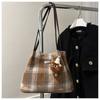 2023 New Style Woolen Street Fashion Tote Bag For Women With Large Capacity