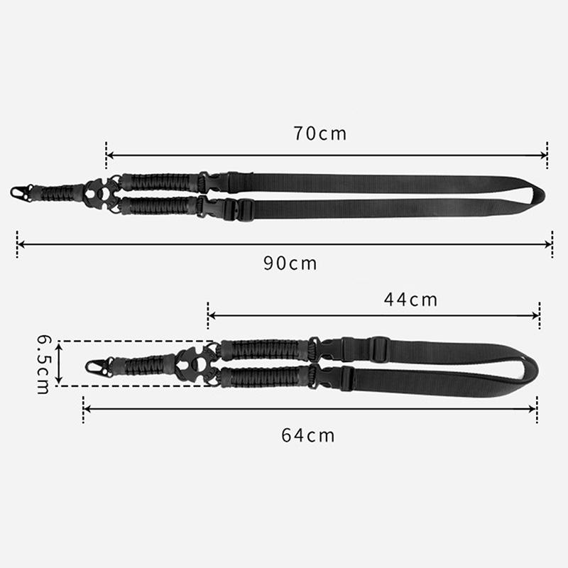 Vertical Single Point Gun Sling Shoulder Strap Metal Buckle With Braided Paracord Rifle Shot Gun Strap Belt Rope Hunt
