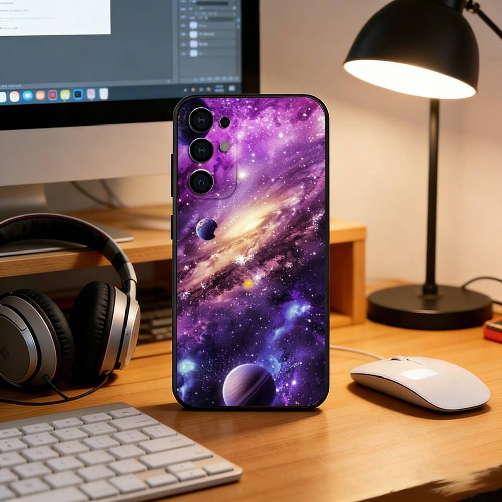 Galaxy Universe Phone Case For Samsung S25,S24,S21,S22,S23,S30,Ultra,S20,Plus,Fe,Lite,Note,10,Black Cover