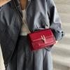 Small Bag Women's Summer New Versatile Chain Messenger Bag Crocodile Pattern High-end Small Square Bag