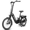SPATIAL 2001 City  Folding Electric Bicycle 250W Motor 36V10.4AH Battery 20 Inch Fat TiresE-Bike With TowSeat Multi Terrain Electric Bike