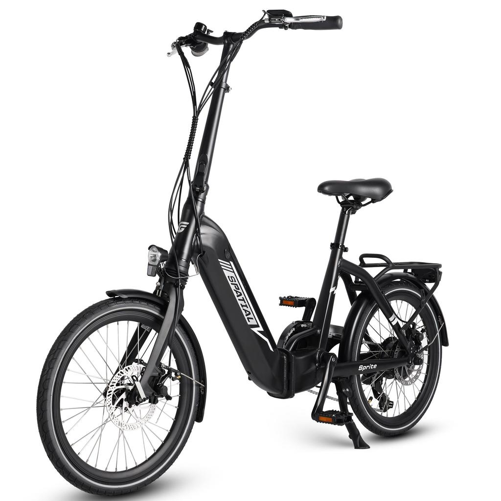 SPATIAL 2001 City Folding Electric Bicycle 250W Motor 36V10.4AH Battery 20 Inch Fat TiresE-Bike With TowSeat Multi Terrain Electric Bike