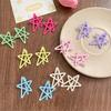 2pcs Candy Color Metal Star Hair Side Clips Hairpins Girls Sweet Colorful Barrettes for Baby Cute Children Styling Accessories
