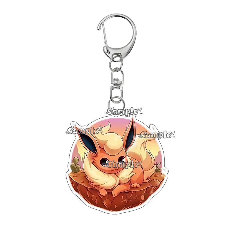 Eevee Acrylic Keychain Anime Cartoon Umbreon Jolteon Leafeon Sylveon Cute Character Accessory Backpack Pendant Decoration Gift