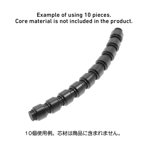 HiQ Parts NP Pipe Black Medium (20 pieces) Plastic Model Parts NPP-B-M