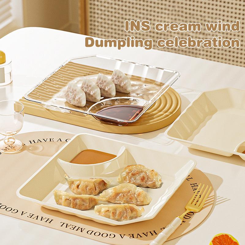 Dish Transparent Dumpling Plate With Vinegar Discs Vinegar Dishes Sushi Breakfast Dried Fruit Snack Spitting Dish