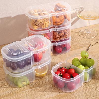 Food Storage Box Kitchen Organizer Container Set Vacuumed Lid Airtight Transparent Square For Dry Legume Spice