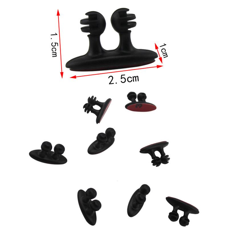 15pcs Cable Clips Winder Silicone Cable Hub Organizer Cable Winder Organizer Fixer USB Charging Clips Car Organizer Accessories