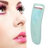 Heated Eyelash Curler Silicone Type C Charging Long Lasting Electric Eyelash Curler for Girl Cyan