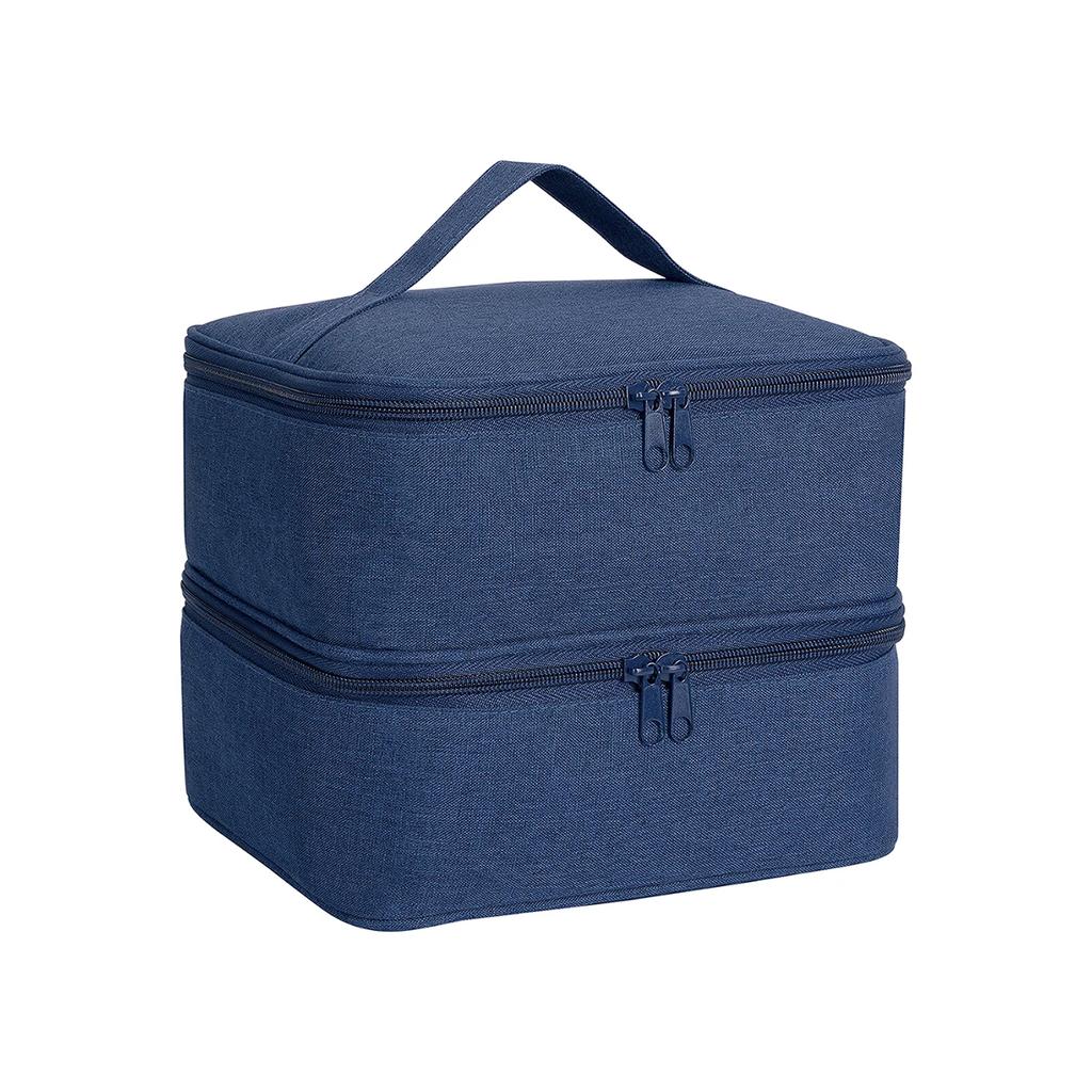 Nail Polish Organizer Handheld Double Layer CosmeticOrganizer Tote Bag For Girls And Women Nail Art, EssentialOil, Cosmetic Set