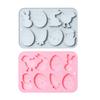 Easter Silicone Mold 8 Cavity 3D Bunny Carrot Egg Chick Shapes Non-Stick Flexible Mold Chocolate Candy Pudding Soap Clay Baking Decorating
